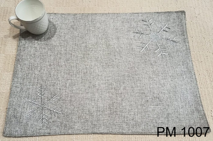 PM 1007 POLY JUTE EMBROIDRY PLACE MAT WITH FUSING