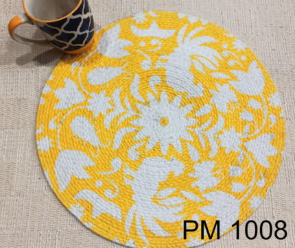 PM 1008 COTTON BRAIDED PLACE MATS WITH PRINTING