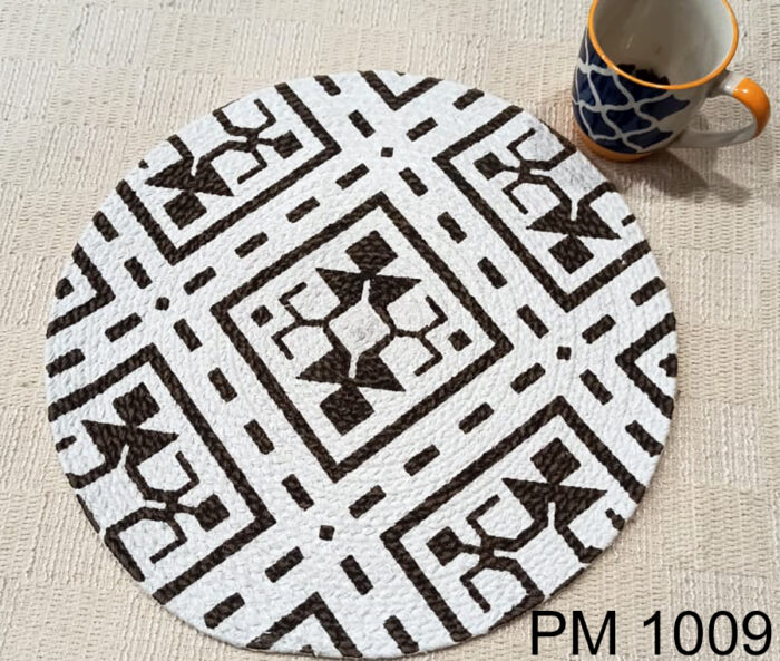 PM 1009 COTTON BRAIDED PLACE MATS WITH PRINTING