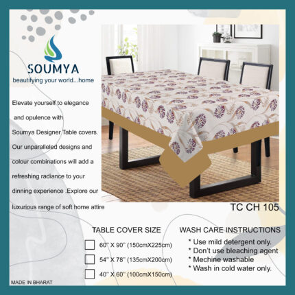 TC CH 105 COTTON TABLE COVER PRINTED