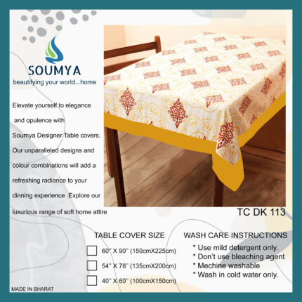 TC DK 113 COTTON TABLE COVER PRINTED