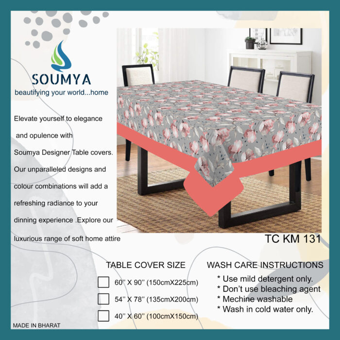 TC KM 131 SPUN POLY PRINTED TABLE COVER