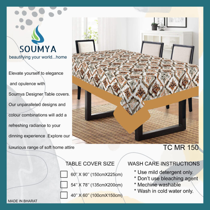 TC MR 150 POLY COTTON PRINTED TABLE COVER