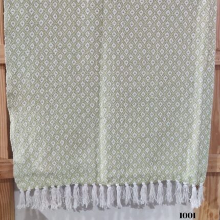 THR 1001 DOBBY DIAMOND COTTON THROWS WITH FRINGES